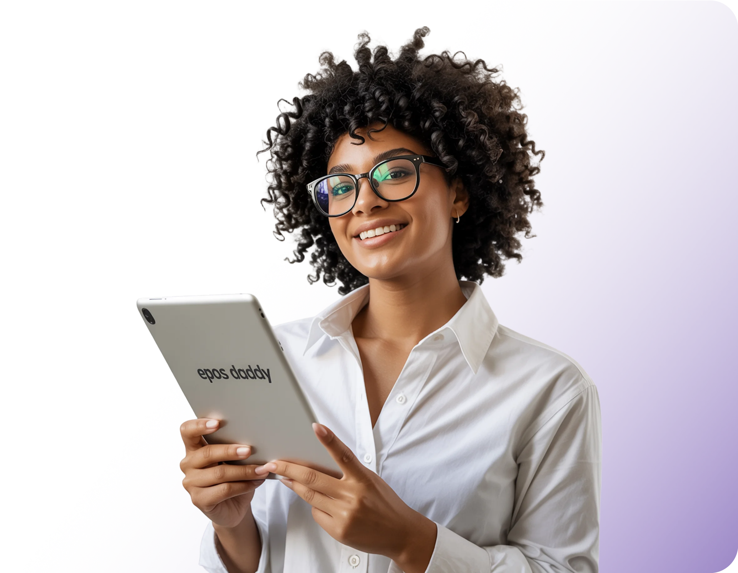 image of girl using tablet