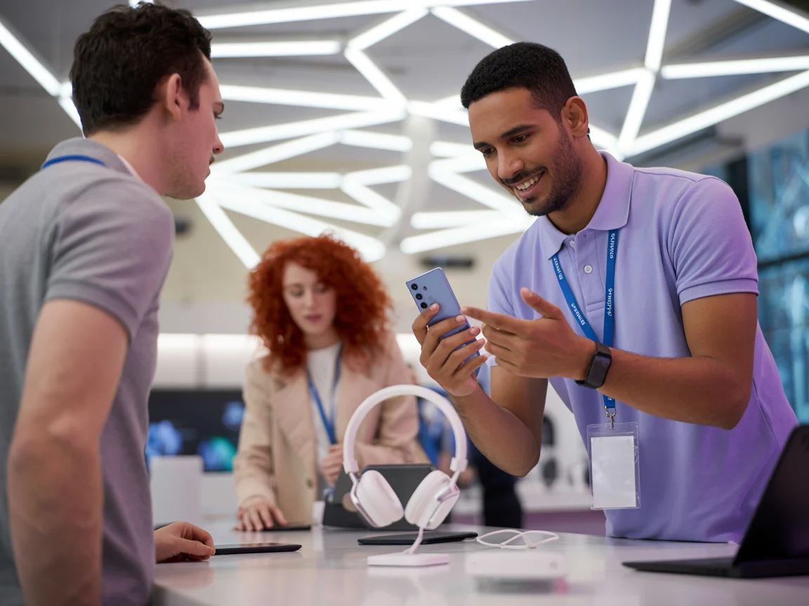 image of Male user browsing or reading something on his smartphone